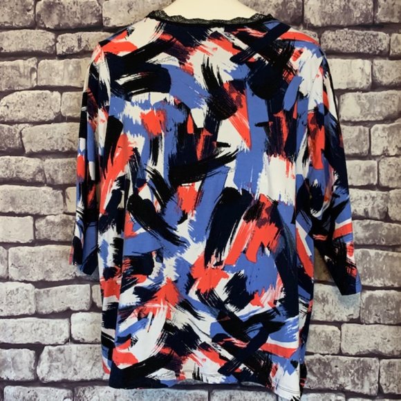 Laura Ashley 2X Multicolored Top - Picture 6 of 9